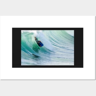 Bodyboarder in action Posters and Art